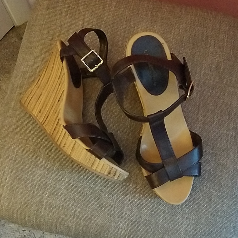 Charlotte Russe brown wedges